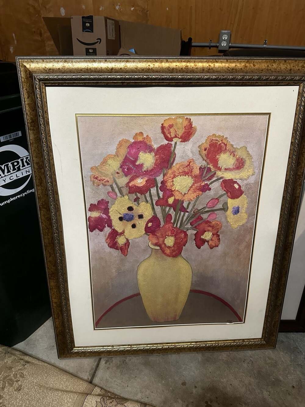 Beverly Jean Tangerine Dreams Framed Floral Still Life Art Print